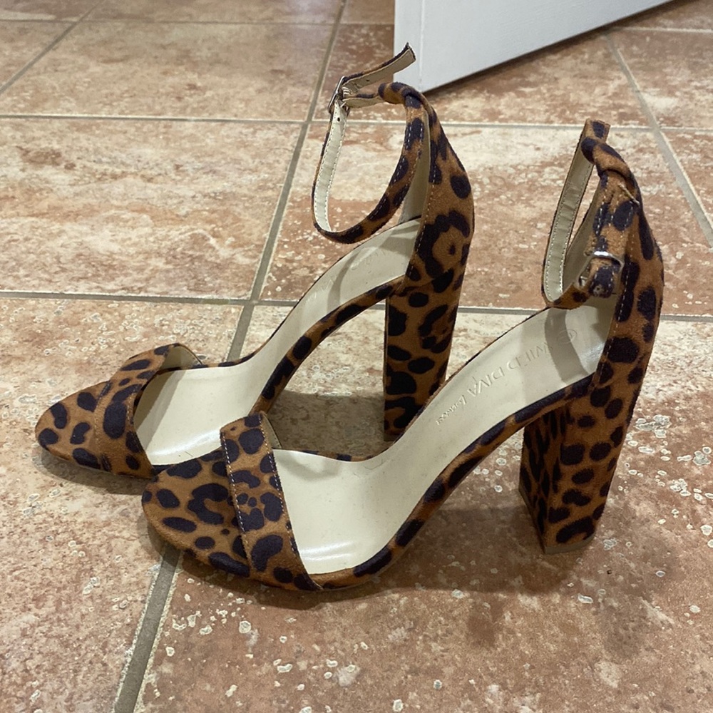 Cheetah block heels